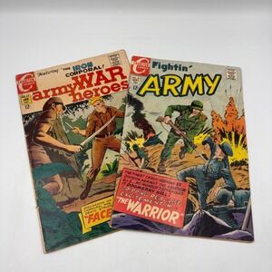 Charlton Comics Army War Heroes 29 Fightin Army 81 Lot 1968, 69 Fair War Stories